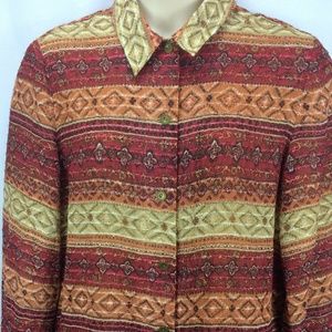 Boho Jacket Blouse 16 Metallic Thread